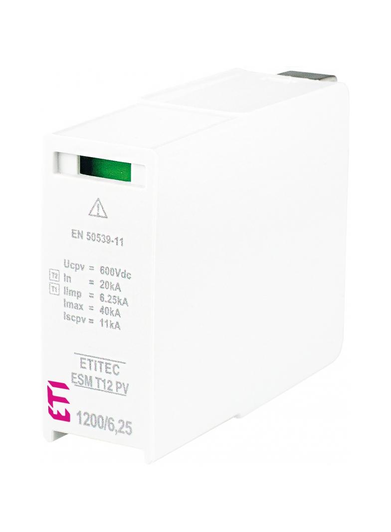 Moduł wymienny do ogran.przepięć T1,T2 (kl.B,C) do systemów PV MOD. ESM T12 PV 600/6,25 M 002440643 ETI