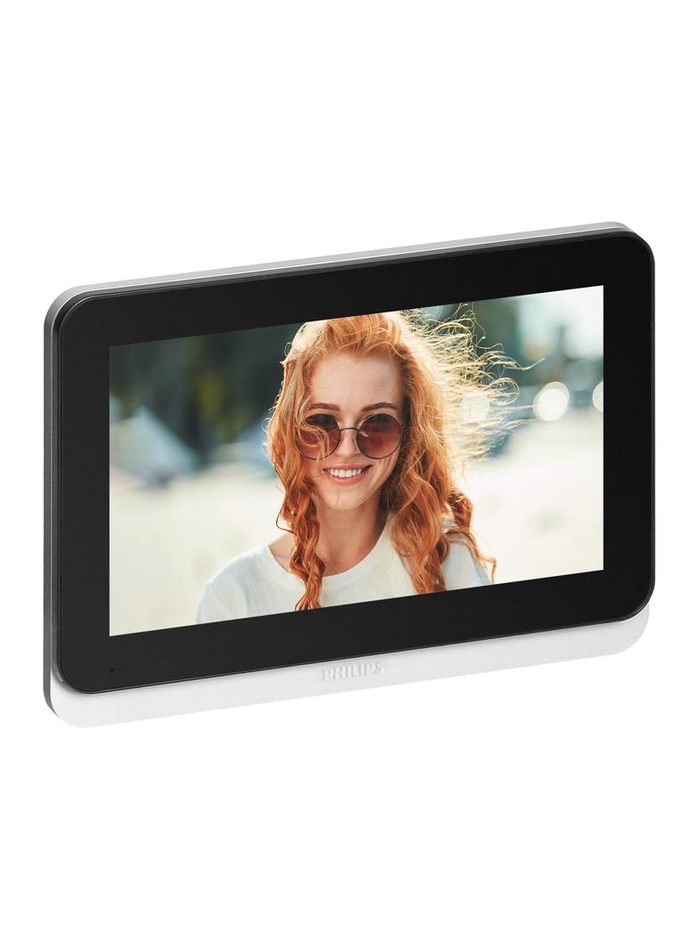 Wideo monitor bezsłuchawkowy, kolorowy, LCD 7", dotykowy, WiFi + APP na telefon, z gniazdem na kartę