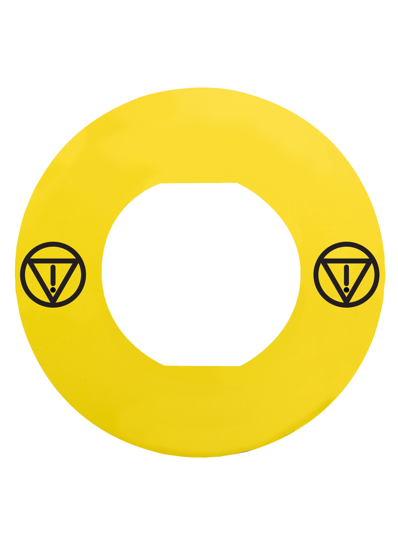 Harmony XB5 Etykieta bez opisu O60 dla przycisku bezpieczeństwa nieoznakowana na żółty tło zgodne z