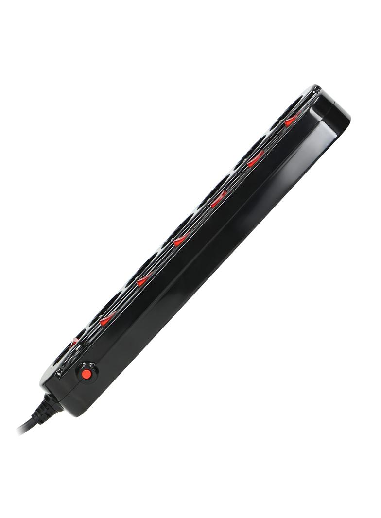 Listwa zasilająca Multiswitch czarna 6 gniazd z wyłącznikami 1,5m ORNO