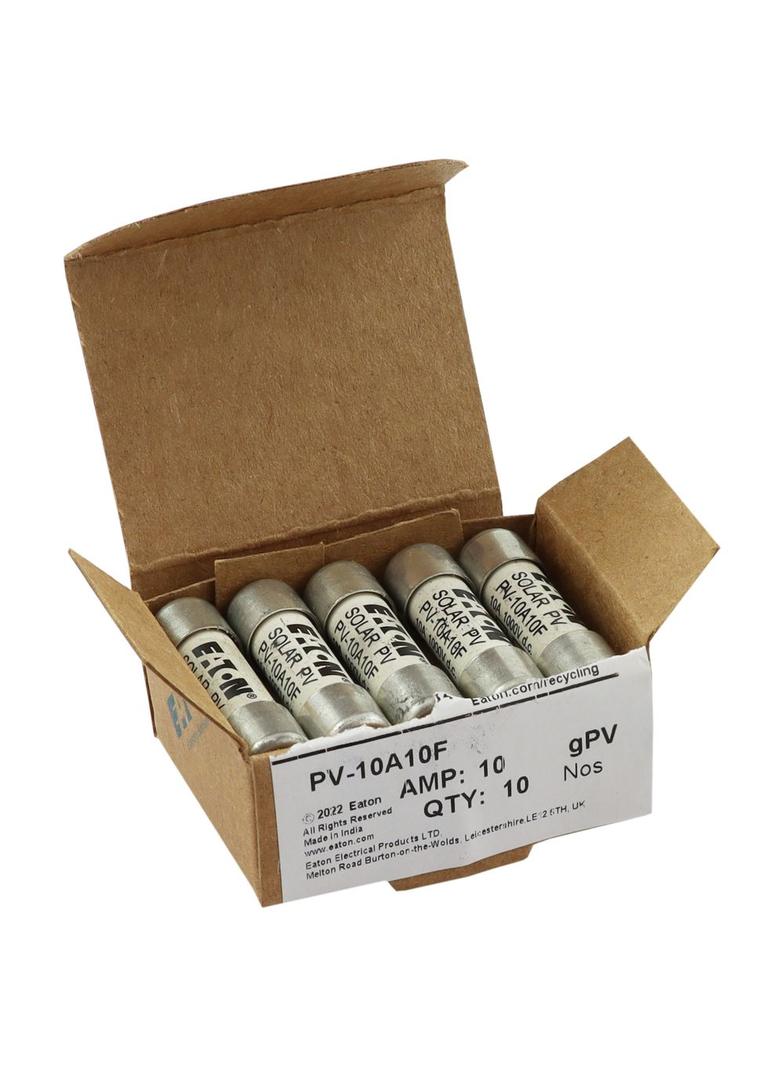 10AMP 1000VDC SOLAR FERRULE 10 X 38MM 10A 1000Vdc wkładka cylindryczna 10x38 do PV PV-10A10F EATON