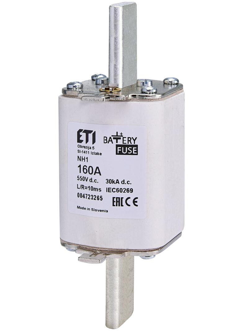Wkładka topikowa NH do ochrony akumulatorów, magazynów energii DC NH1 gBat 160A 550V DC 004723265 ETI