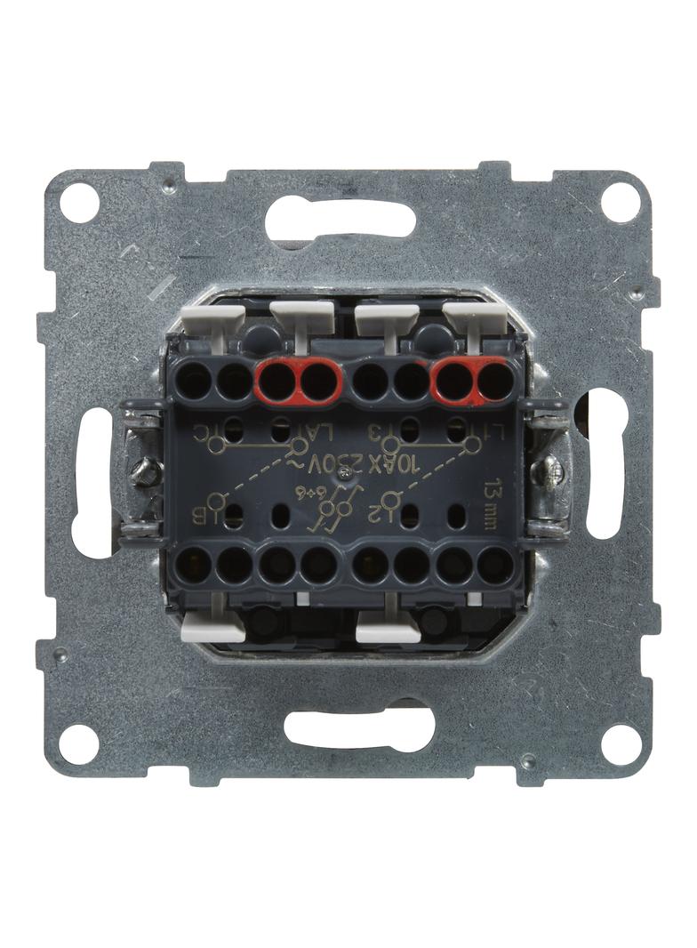 SUNO - Łącznik schodowy podwójny - 10 AX - 250 V~ - zaciski automatyczne, Aluminium, Legrand