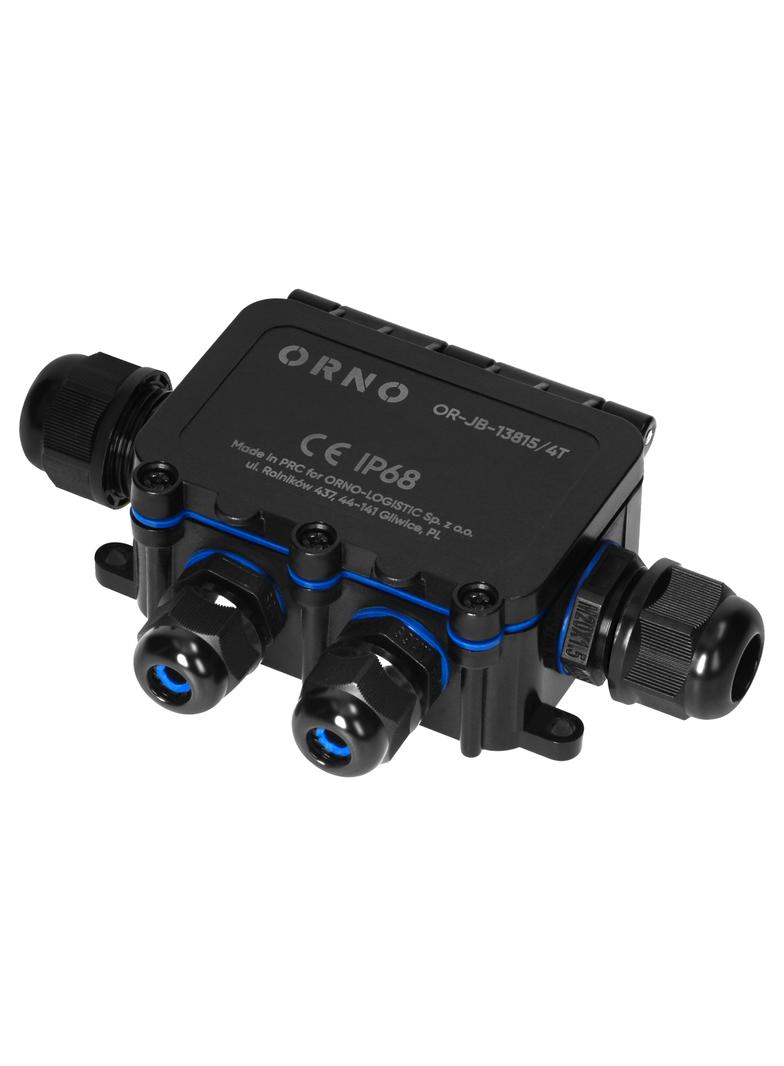 Puszka natynkowy HD IP68, 0,5-6,0mm2 ,2 dławnice M20, 2 dławnice M16, układ T OR-JB-13815/4T ORNO