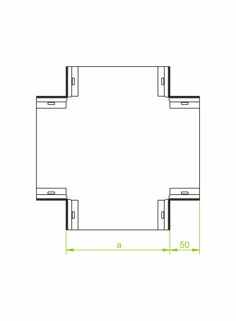 CZKN190H38 Czwórnik kanału 1,0 mm