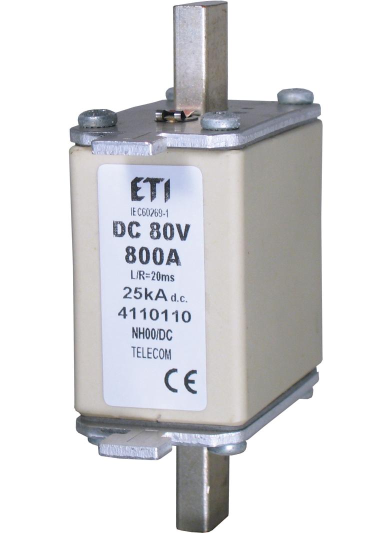 Wkładka topikowa NH DC z wybijakiem NH00 K 250A 80V DC 004110102 ETI