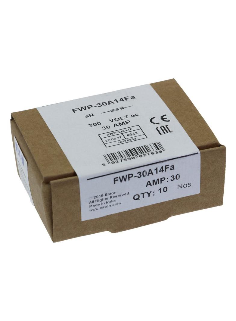 30AMP 700VAC FERRULE 14 X 51 MM 30AMP 700VAC cylindryczna do półprzewodników 14.3 X 50.8MM FWP-30A14