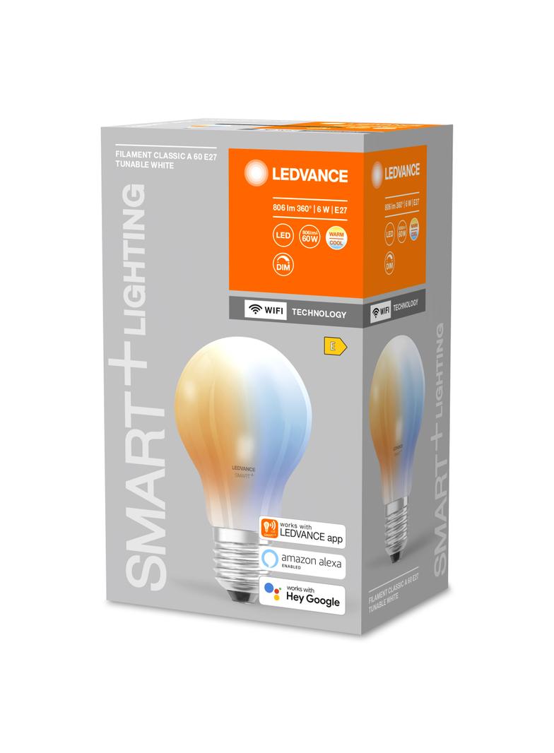 Lampa LED SMART WF A60 TW 6W/827 230VGLFR E274X1LEDV