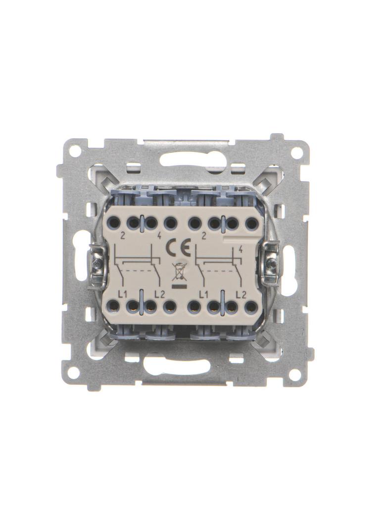 Simon 55 Łącznik krzyżowy podwójny szybkozłączka Aluminium mat TW7/2.01/143 KONTAKT