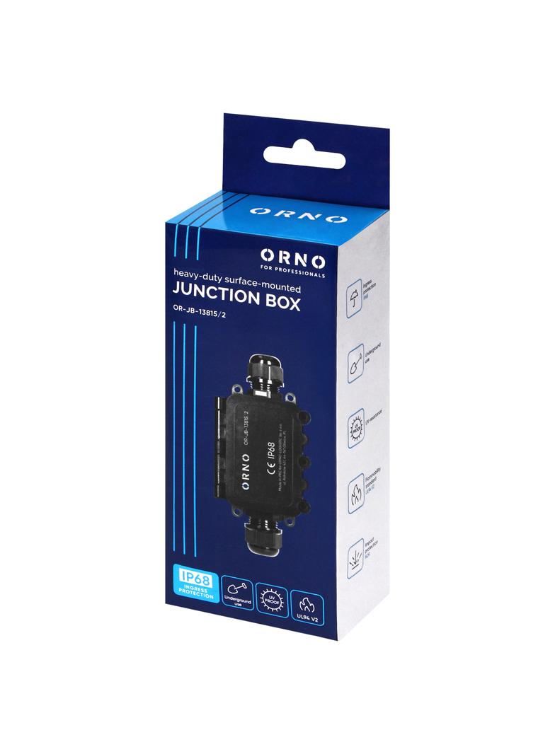 Puszka natynkowy HD IP68, 0,5-6,0mm2 ,2 dławnice M20 OR-JB-13815/2 ORNO