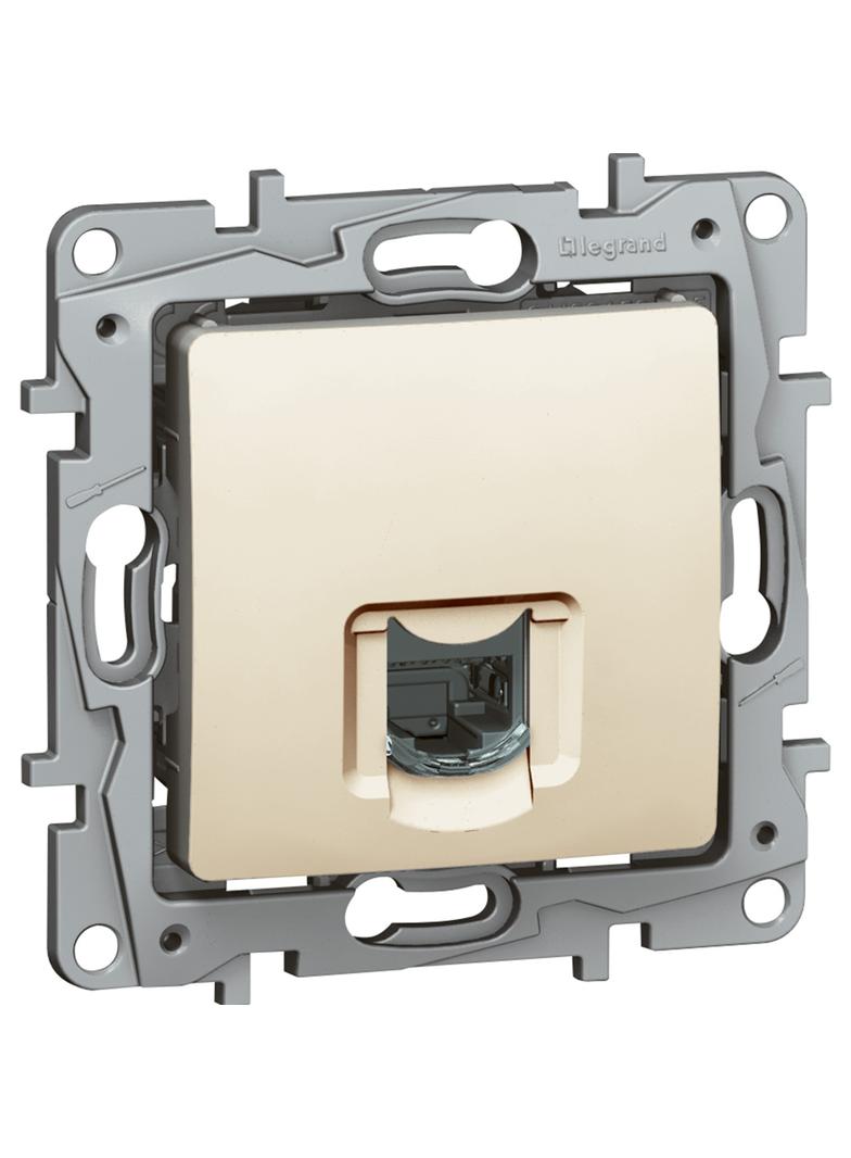 NILOE - GNIAZDO 1XRJ45 KAT. 6 UTP KREMOWE, Legrand