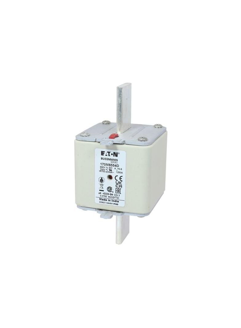 1250A 690V aR DIN 3 HSDNH FUSE Wkładka szybka 1250A AC 690V DIN 3 aR DIN IEC podwójny wskaź 170M8554