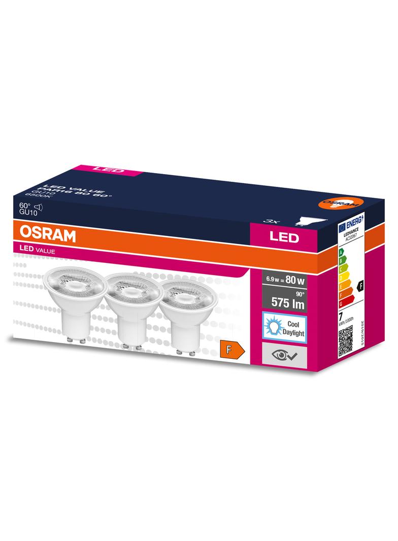 Lampa LED VALUE PAR16 80 60 6,9W/865 230V GU10 FS3 OSRAM