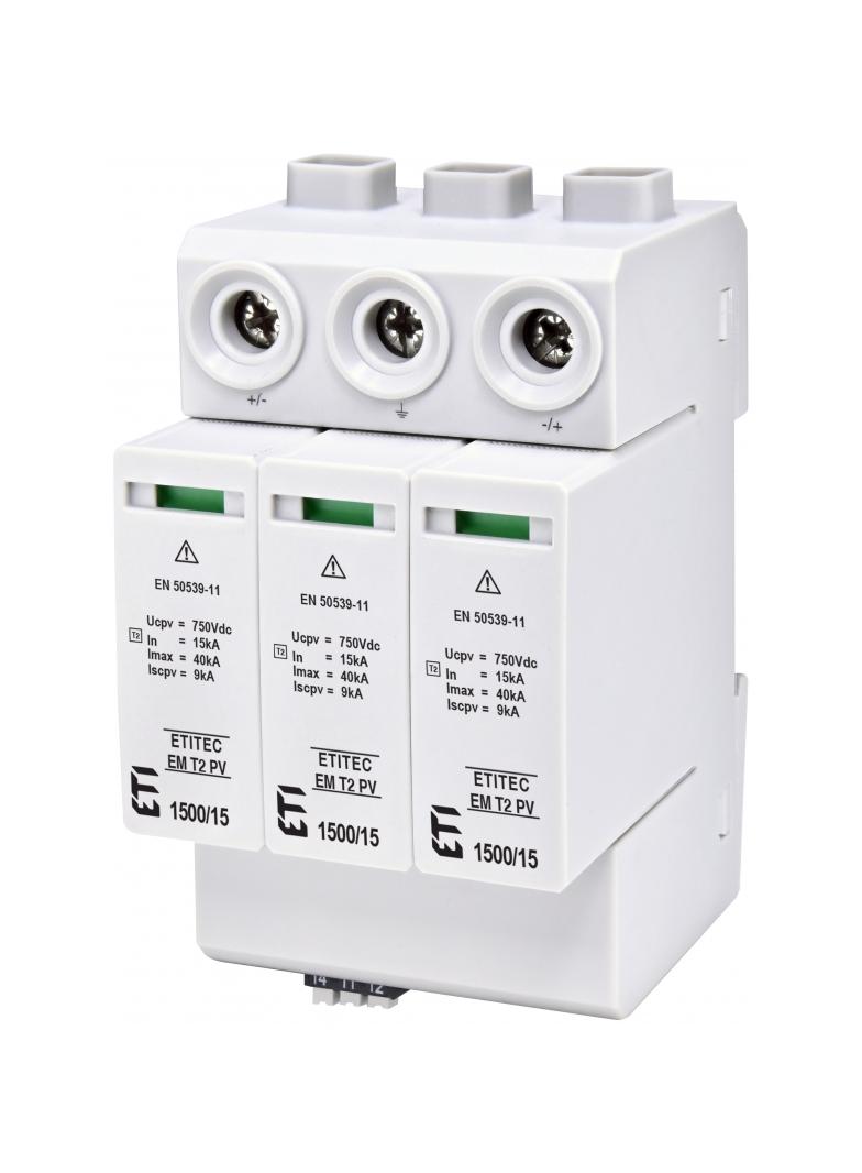 Ogranicznik przepięć T2 (C) - do systemów PV TEC EM T2 PV 1500/15 Y RC 002440626 ETI