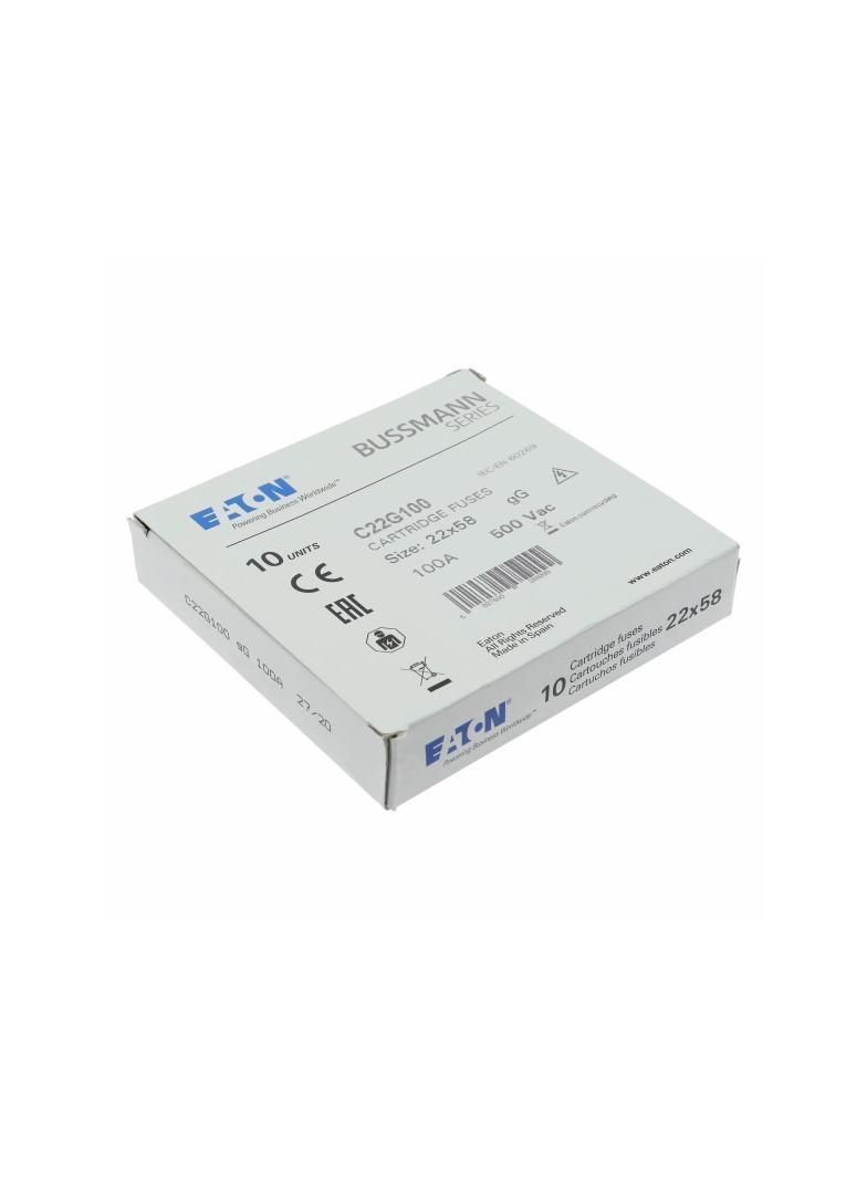 CYLINDRICAL FUSE 22 x 58 100A GG 500V AC Wkładka cylindryczna 22 x 58mm 100A GG 500V AC C22G100 EATO