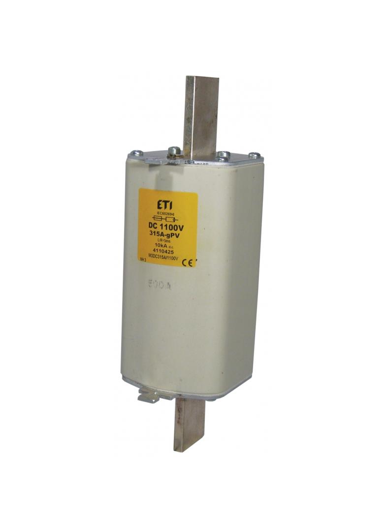 Wkładka topikowa WT/NH 2 DC 1100V z wybijakiem NH2XL/K gR 250A 1100V DC 004110556 ETI