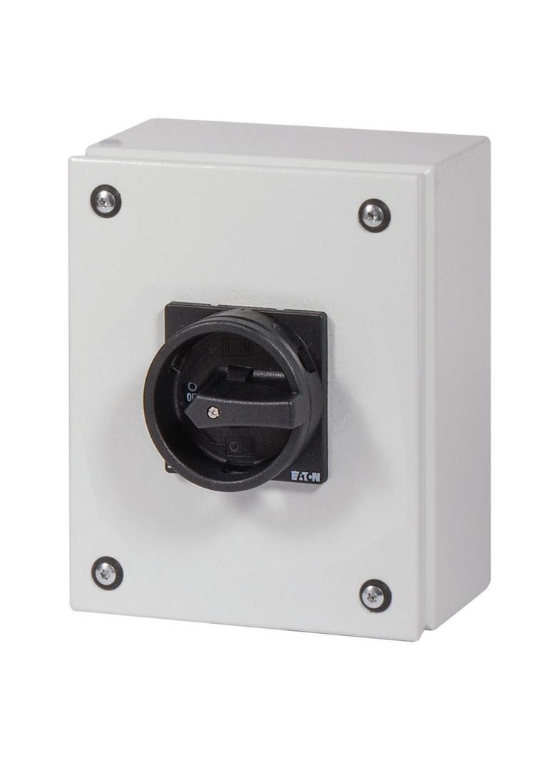 P3-63/SE3/SVB-SW Rozłącznik 63A 3P w obudowie ze stali nierdzewnej rączka czarna z blok. 197365 EATO