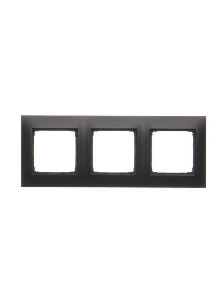 Simon 54 Premium Ramka 3-krotna PREMIUM do puszek karton-gips IP20 / IP44 czarny DRK3/49 KONTAKT