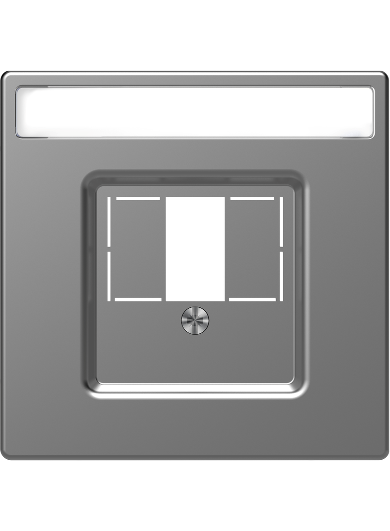 Merten, D-Life, płytka centralna uniwersalna, stal nierdzewna