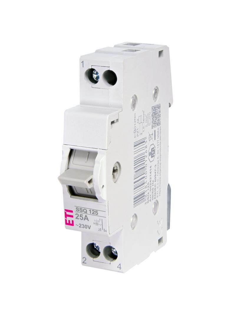 Przełącznik trójpołożeniowy modułowy 25A 1P SSQ 125 002421414 ETI