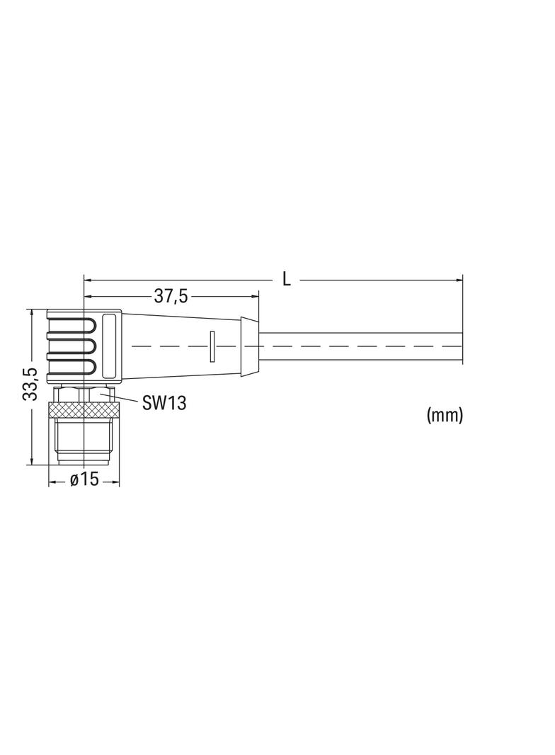 przewód ETHERNET wtyczka kątowa M12/wolny koniec 5m WAGO