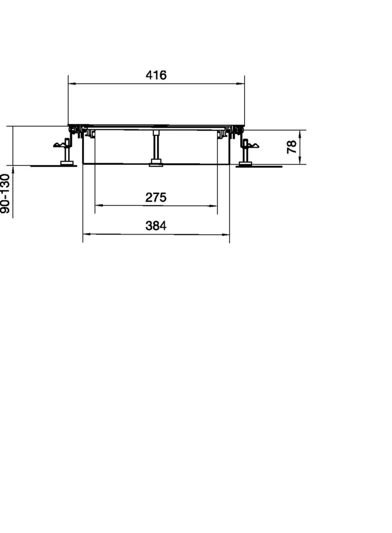 tehalit.BK Kanał współpoziomy wanna stalowa BKW 400x(90-130)mm stal BKW400090 HAGER