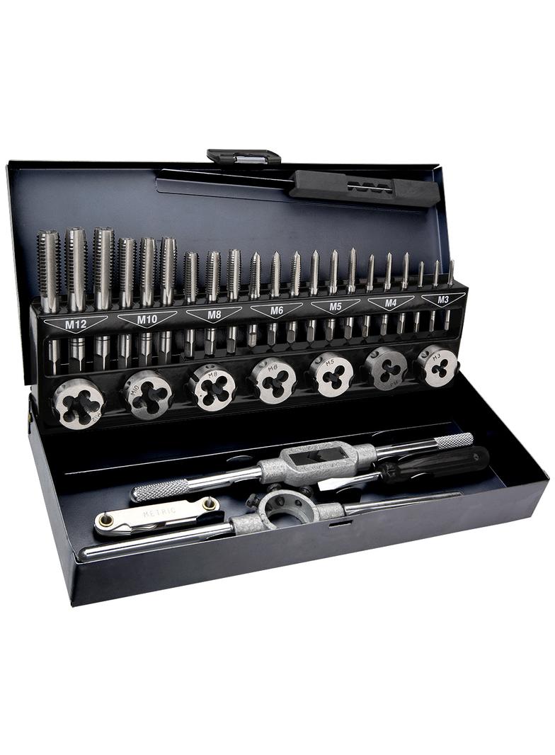 Narzynki i gwintowniki M3-M12, zestaw 32 szt.