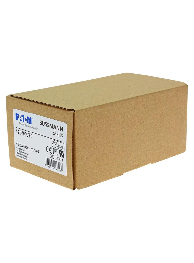 1800A 600V 3TN/80 aR INDICATOR FUSE Wkładka szybka 1800A AC 600V DIN 3 76x90x109 mm aR D 170M6070 EA
