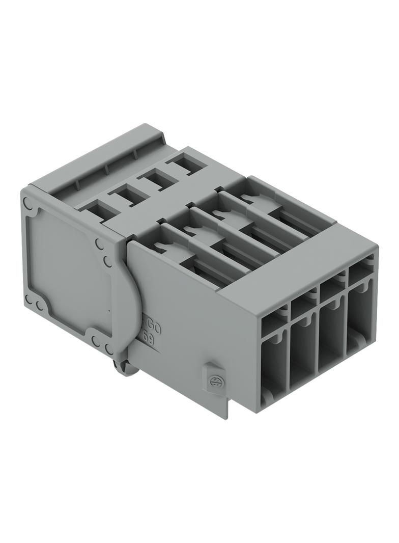 X-COM wtyk 4-biegunowy szary raster 5 mm /50szt./ WAGO