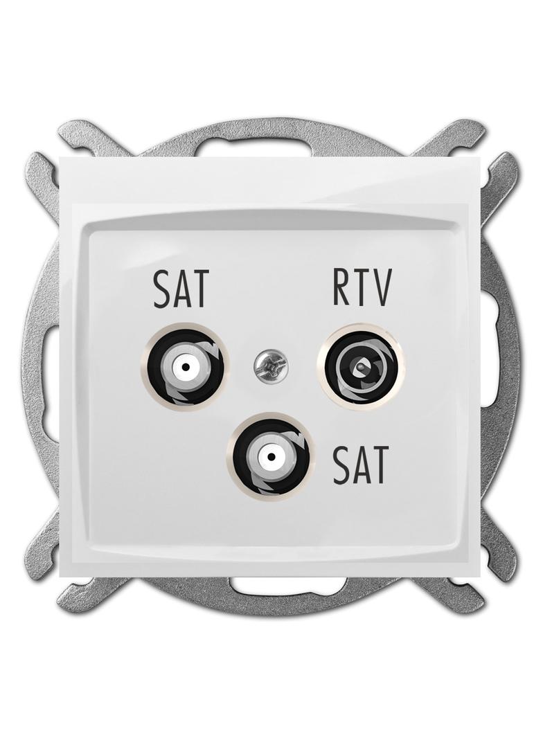 CARLA gniazdo R-TV-2xSAT końcowe biała