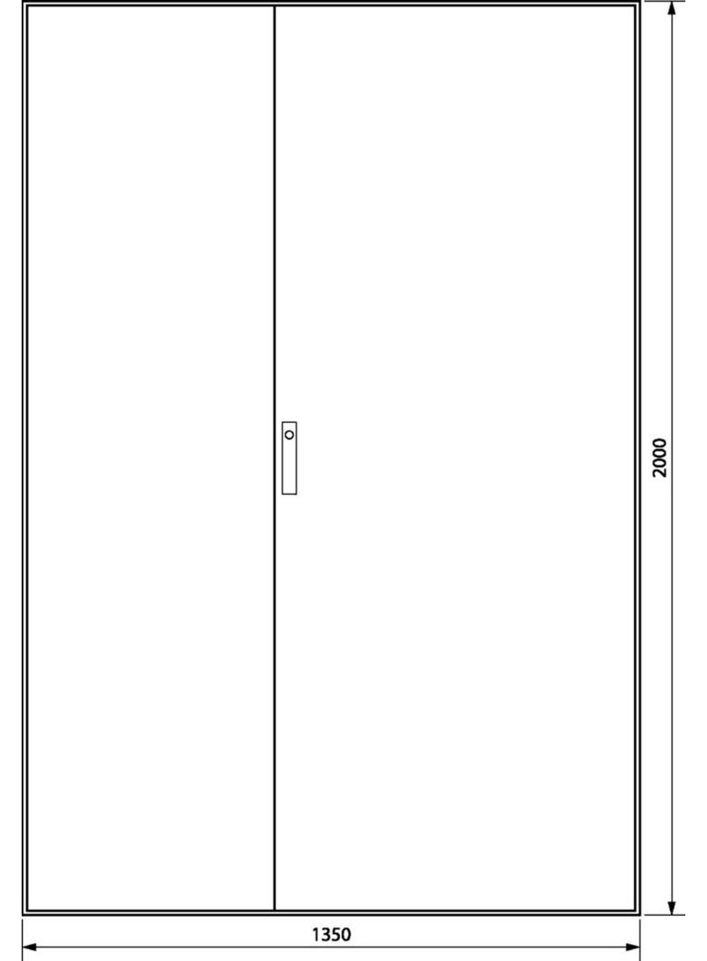 univers Obudowa stojąca IP41 kl.I 1350x2000x600mm RAL7035 FG25XE HAGER