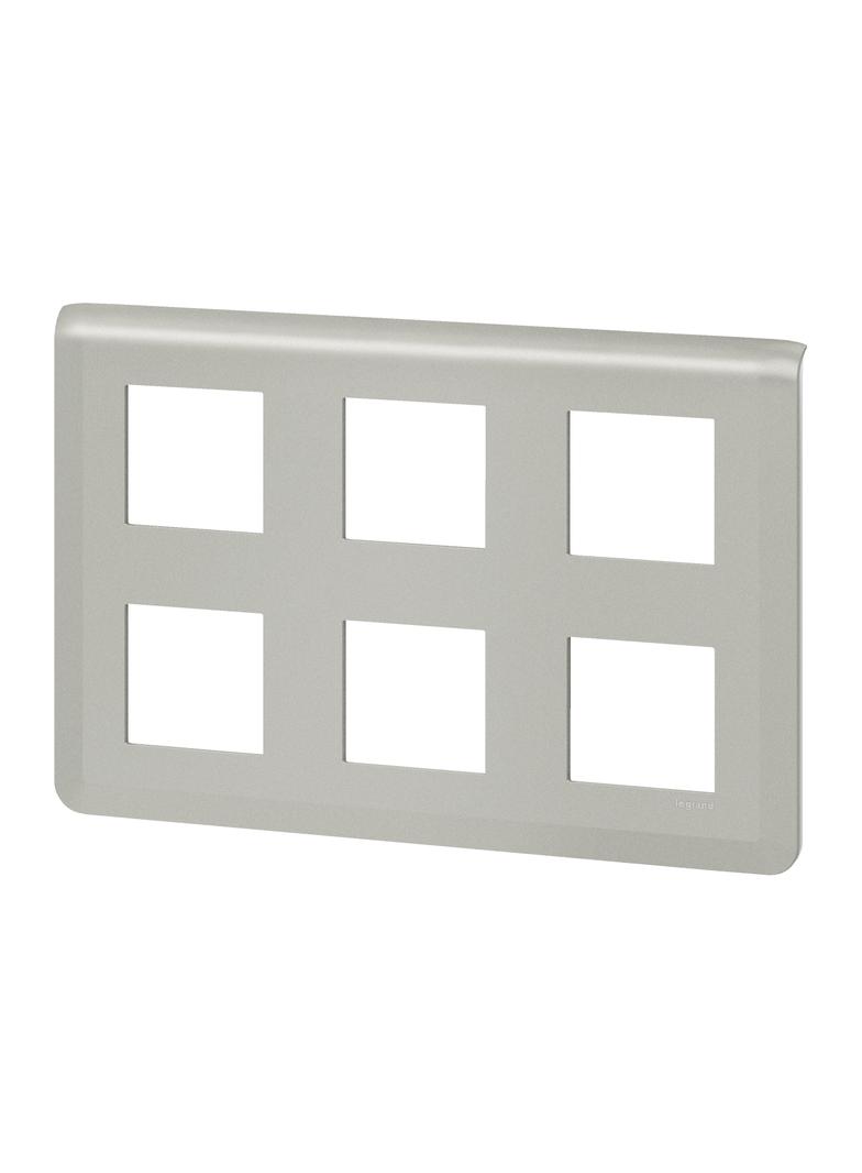 Mosaic - Ramka 2x3x2 Modułowa Pozioma - Aluminium 079332L LEGRAND