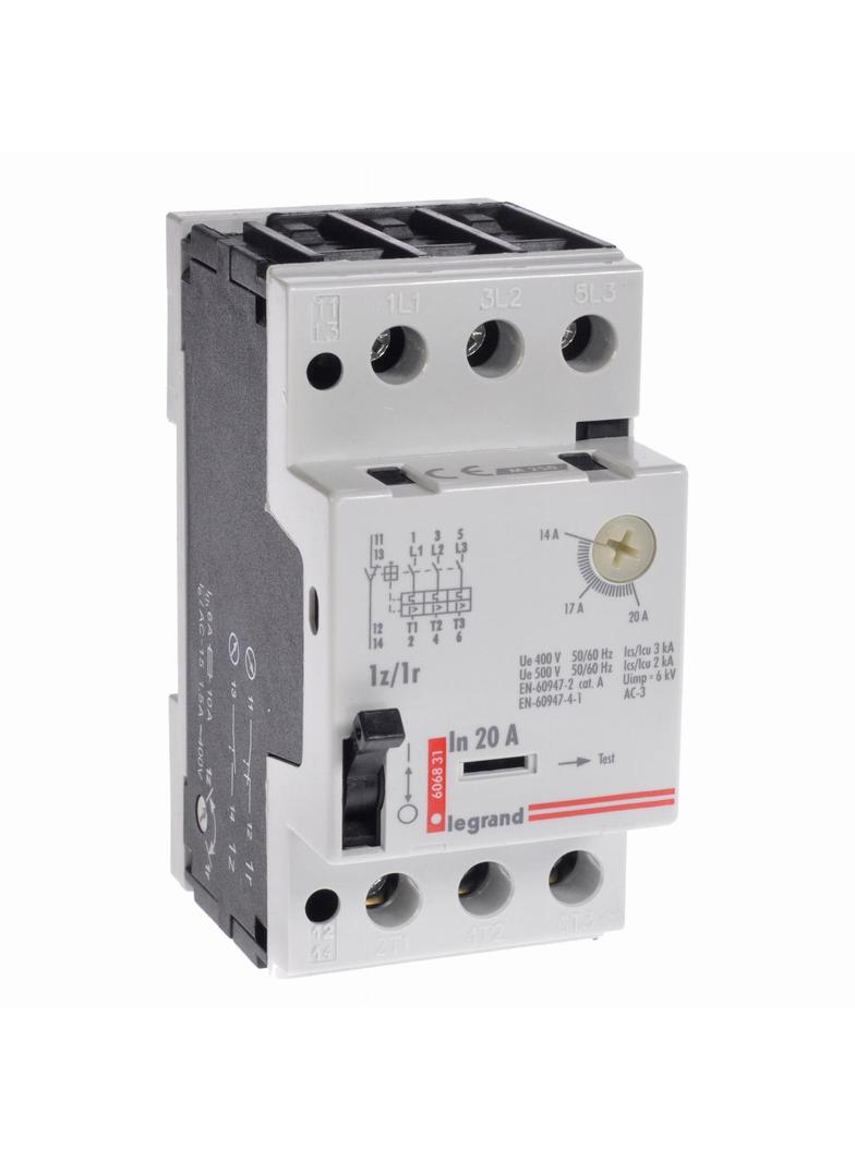 Wyłącznik Silnikowy 3P 9Kw 14-20A M 250 1R/1Z 20 606831 LEGRAND