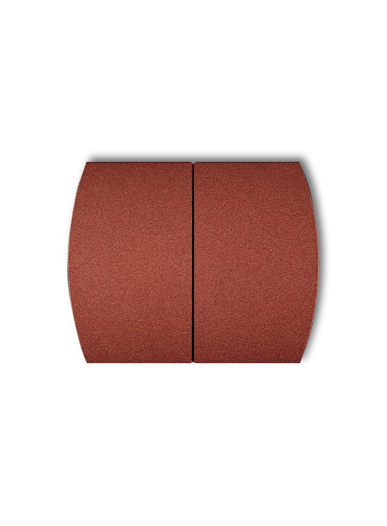 Klawisze podwójne do łączników TREND, LOGO (komplet dwóch sztuk) brązowy metalik