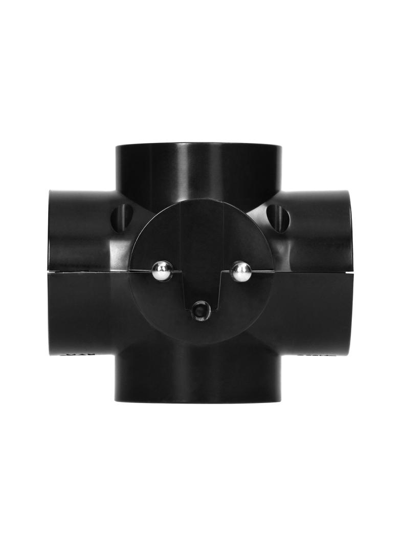 Rozgałęźnik 4x2P+Z, czarny