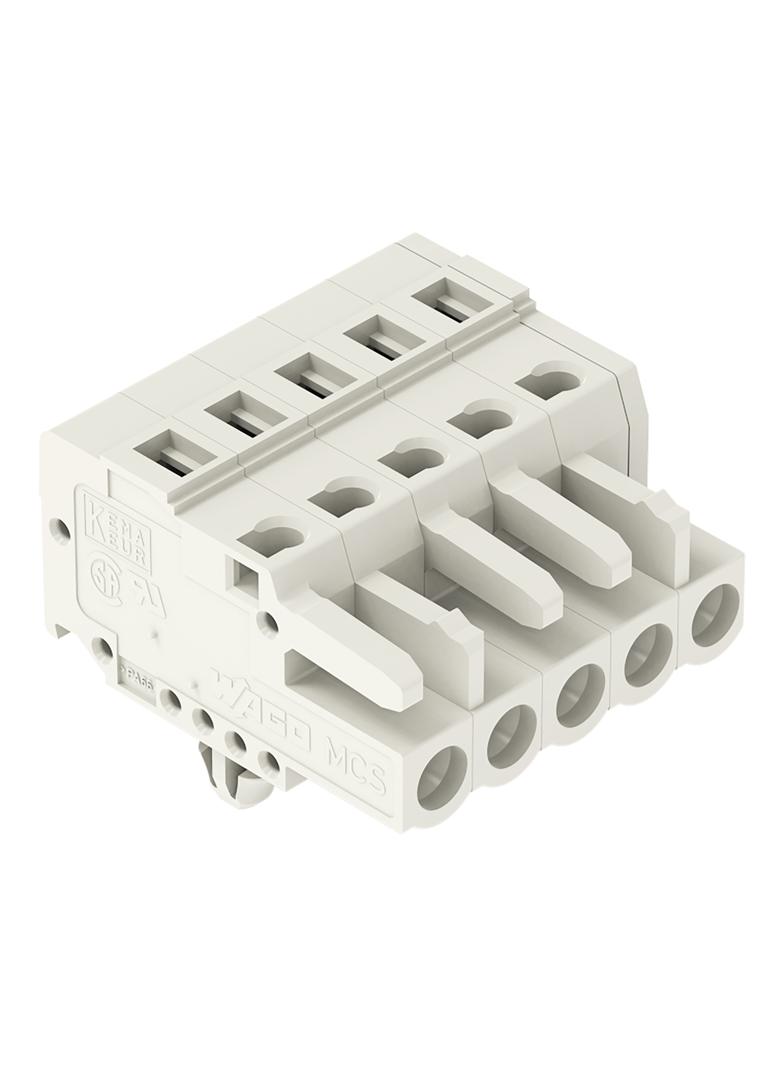 Gniazdo MCS‑MIDI Classic 5‑biegunowe jasnoszare raster 5mm 721‑105/008‑000 /100szt./ WAGO