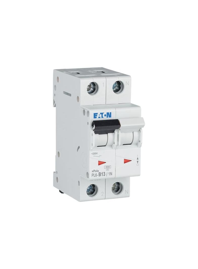 PL6-B13/1N Wyłącznik nadprądowy 6kA B13A 1P+N 106027 EATON