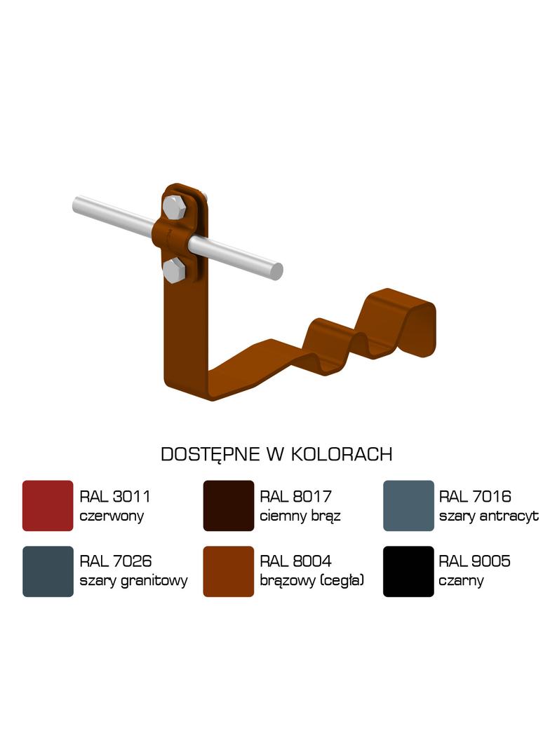 Uchwyt dach.prof.WZÓR 2 ELUS Z-śruba,H=10cm /LA/