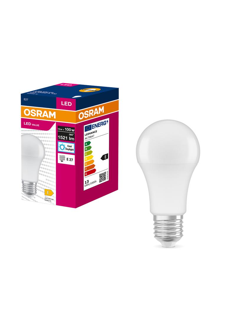 Żarówka LED E27 13/100W 1521lm 200° 6500K zimna biel VALUE OSRAM