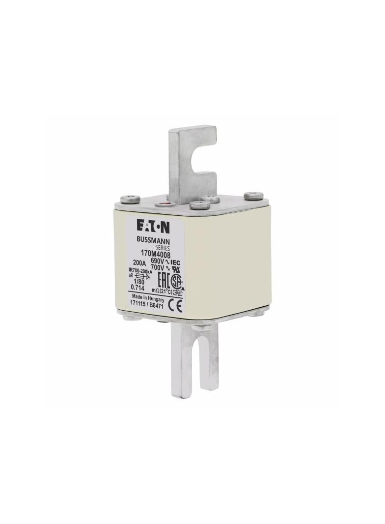 200A 690V 1/80 aR INDICATOR FUSE Wkładka szybka 200A AC 690V DIN 1 53x53x108 mm aR DIN, 170M4008 EAT