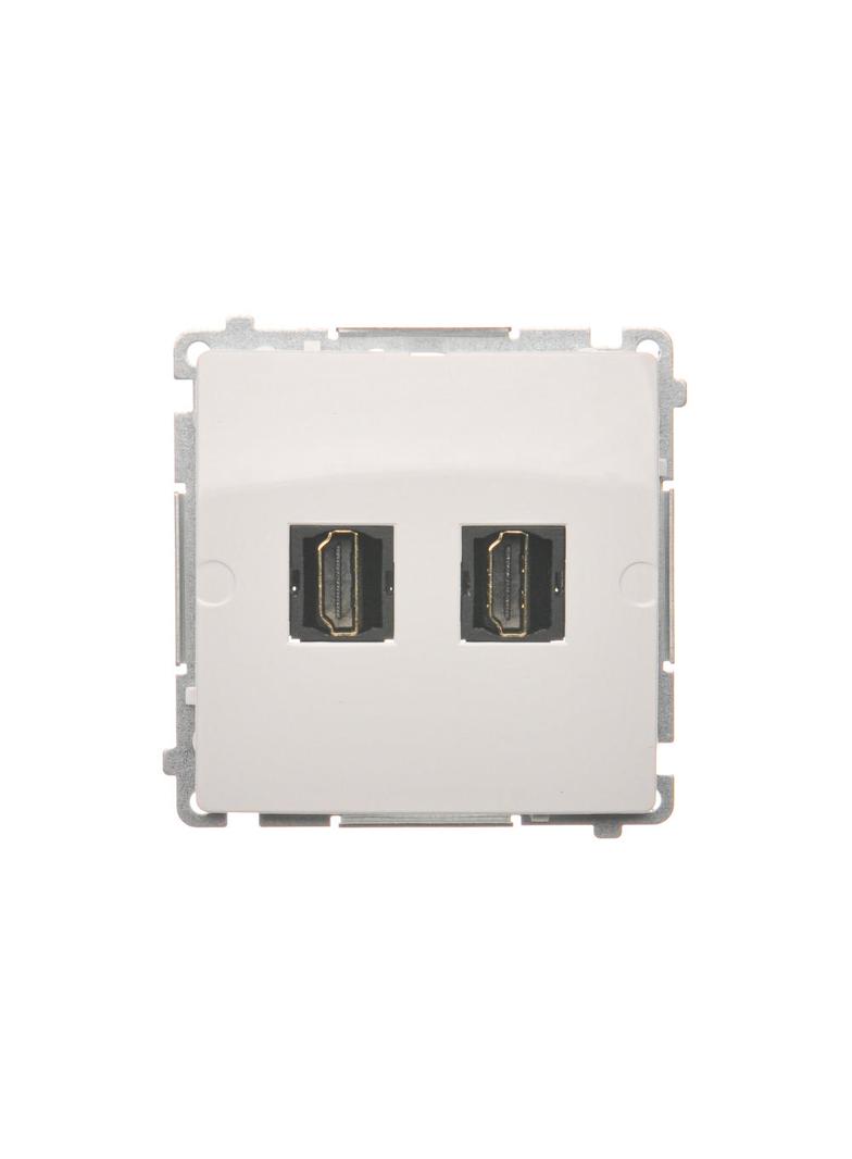 Simon Basic Gniazdo HDMI podwójne biały BMGHDMI2.01/11 KONTAKT