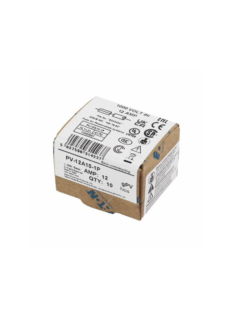 PV-12A10-1P Wkładka PV cylindryczna 12A 1000V DC PCB-1 10x38MM PV-12A10-1P EATON