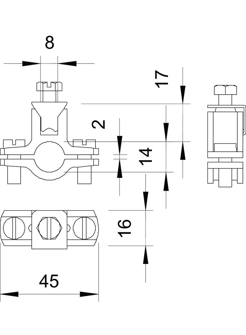 950/Z, OBEJMY UZIEM.PRZEW.1/4"