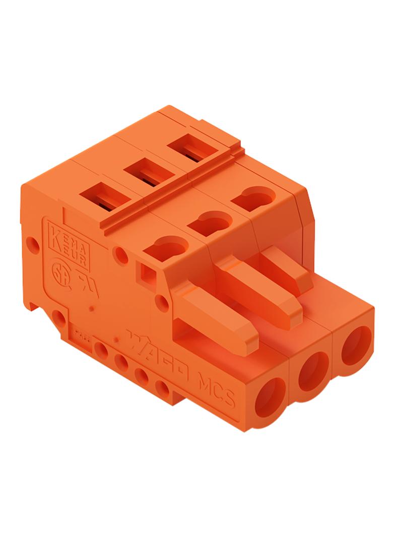 Gniazdo MCS-MIDI Classic 3-biegunowe pomarańczowe raster 5,08mm /100szt./ 231-303/026-000 WAGO