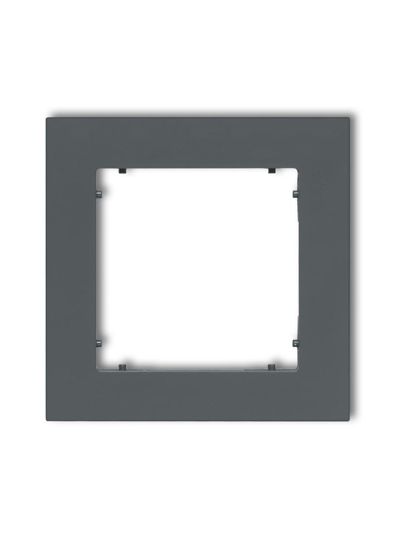 MINI Ramka uniwersalna pojedyncza z tworzywa grafitowy mat