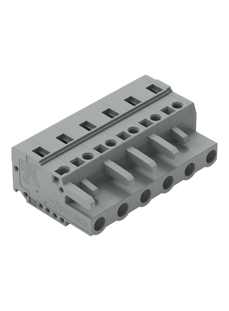 MCS-MIDI Classic gniazdo 6-bieg. szare raster 7,5 mm /50szt./ WAGO