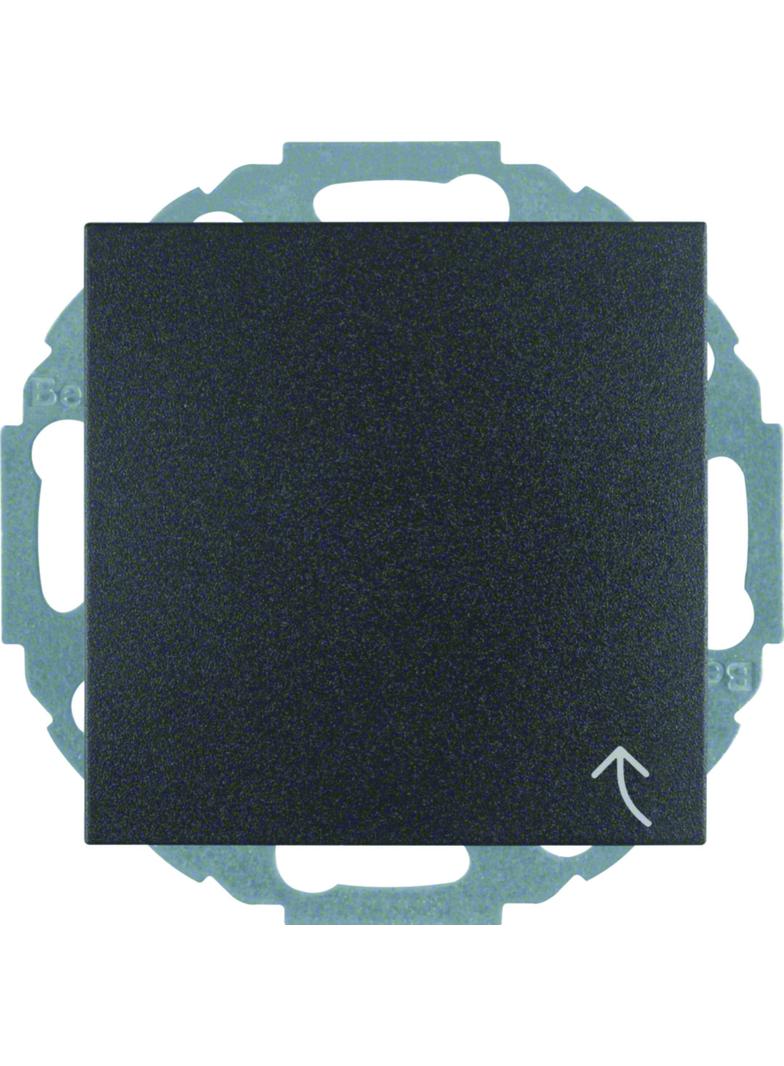 BERKER B.X Gniazdo SCHUKO z uziemieniem z pokrywą z przesłoną styków antracyt 47441606 HAGER