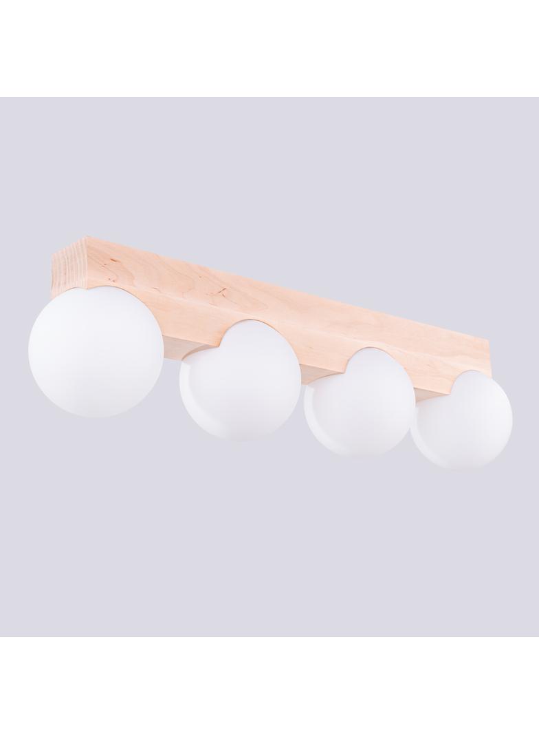 Sollux Plafon BULBO 4 naturalne drewno