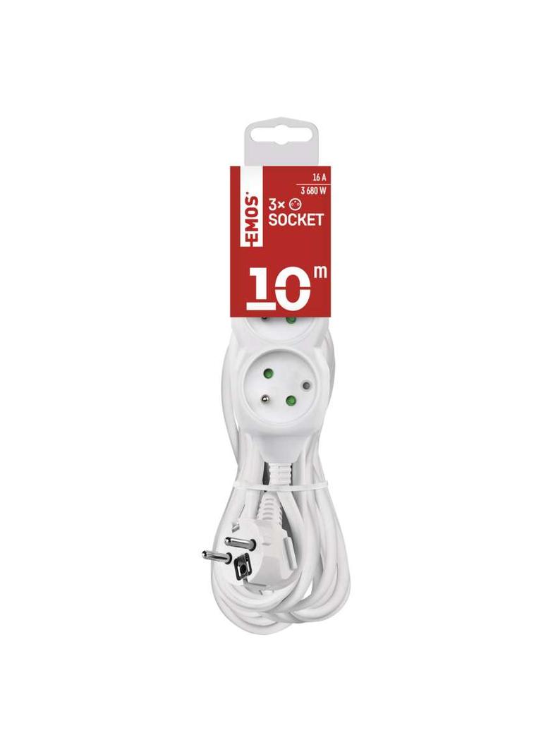 Przedłużacz 3 gniazda 10m 3× 1,5mm P0310R EMOS