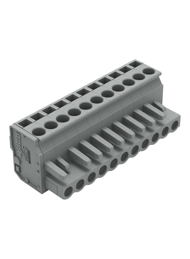 kątowy wtyk sprężynowy raster 5 mm 11-torowy